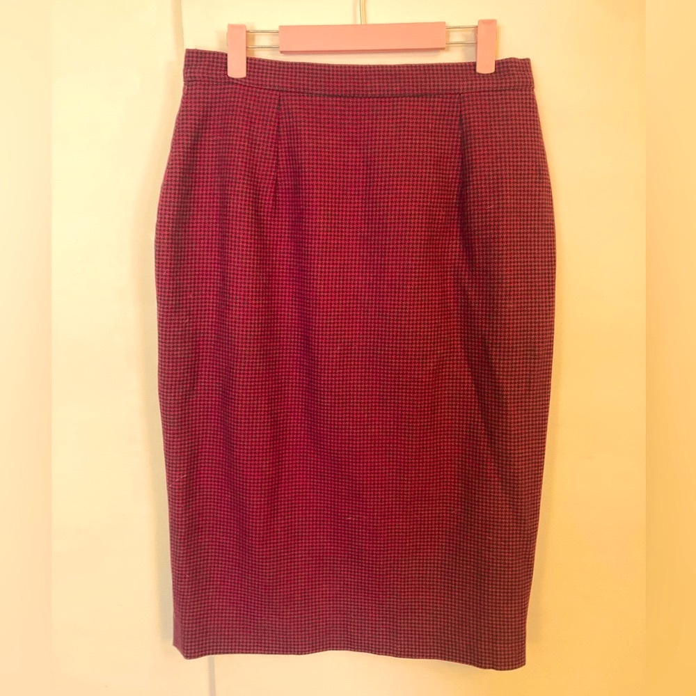 Classic Red Checkered Skirt